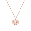 Thumbnail Image 0 of Michael Kors Pave Heart 14ct Rose Gold-Plated Necklace