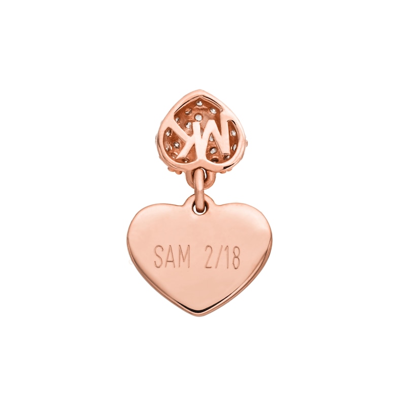 Michael Kors Pave Heart 14ct Rose Gold-Plated Necklace