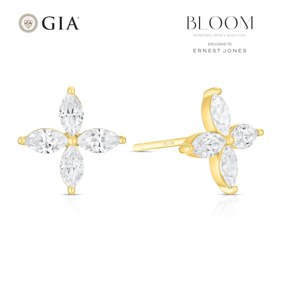 BLOOM Paris 18ct Yellow Gold 0.80ct Lab Grown Diamond Marqui