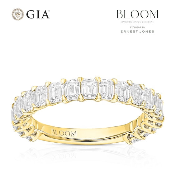 BLOOM Rome 18ct Yellow Gold 2ct Lab Grown Diamond Emerald Et