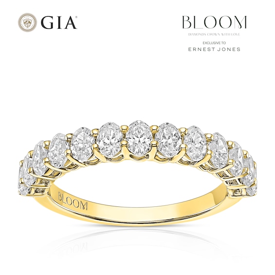 BLOOM Vienna 18ct Yellow Gold 1.33ct Lab Grown Diamond Oval Cut Eternity Ring