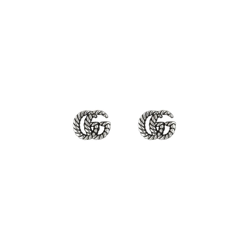 Gucci GG Marmont Silver Stud Earrings