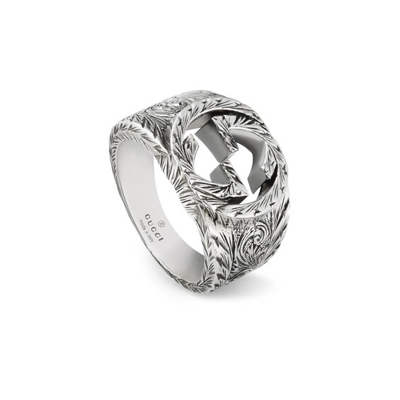 Gucci Interlocking G Ladies’ Silver M-N Ring