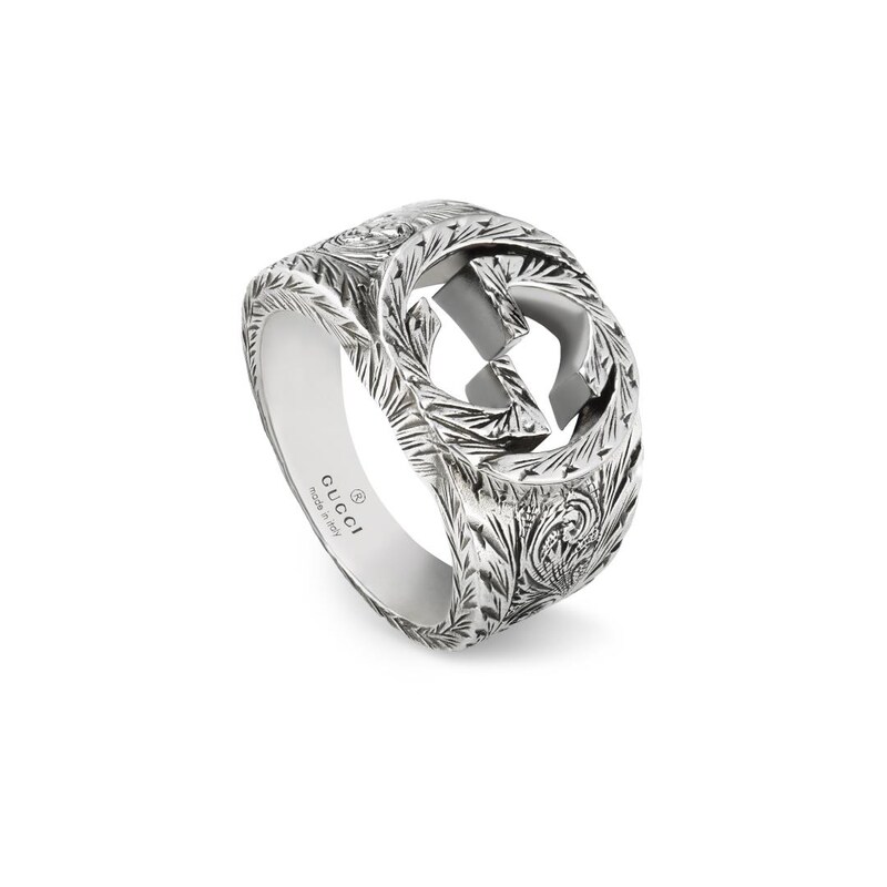 Gucci Interlocking G Ladies' Silver M-N Ring