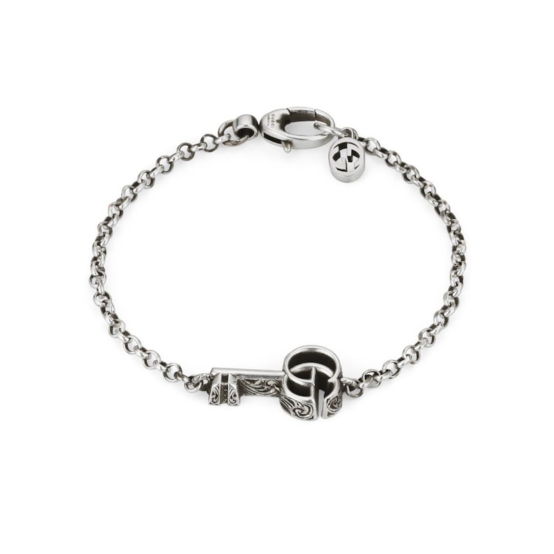 Gucci GG Marmont Key Sterling Silver 7 Inch Bracelet