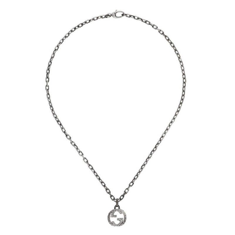 Gucci Interlocking Silver Necklace