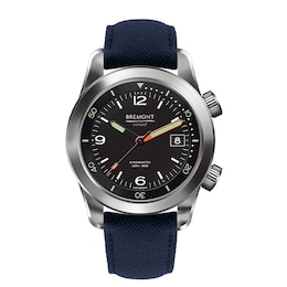 Bremont Argonaut Men's Black Dial & Blue Fabric Strap Watch