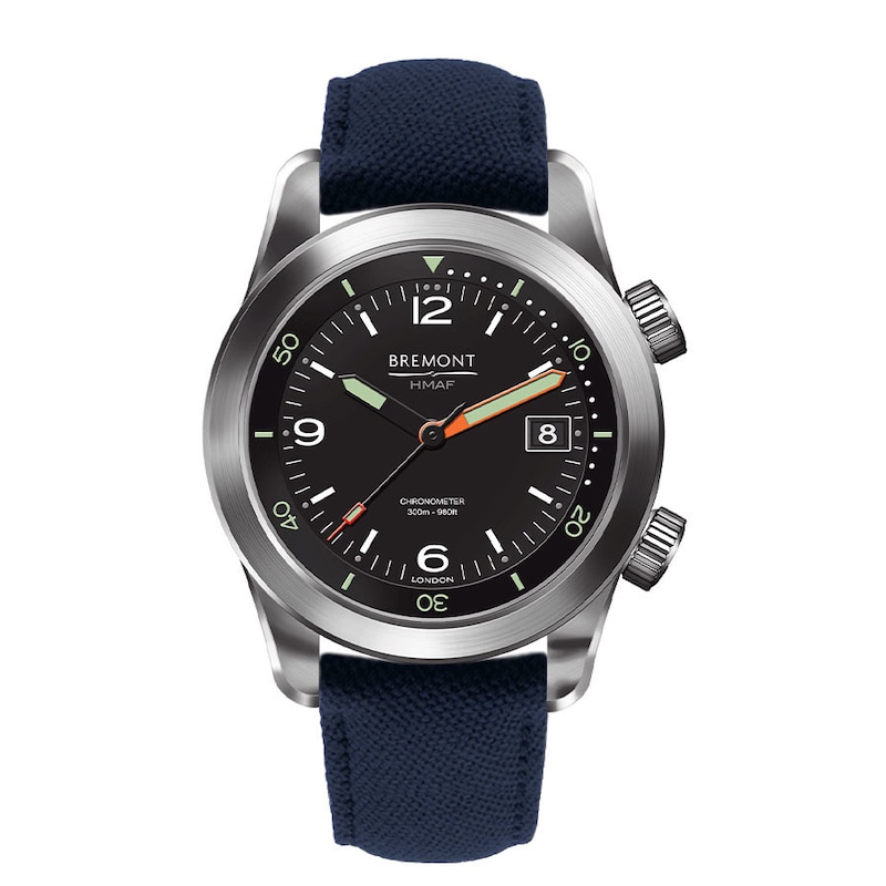Main Image 1 of Bremont Argonaut Men's Black Dial & Blue Fabric Strap Watch