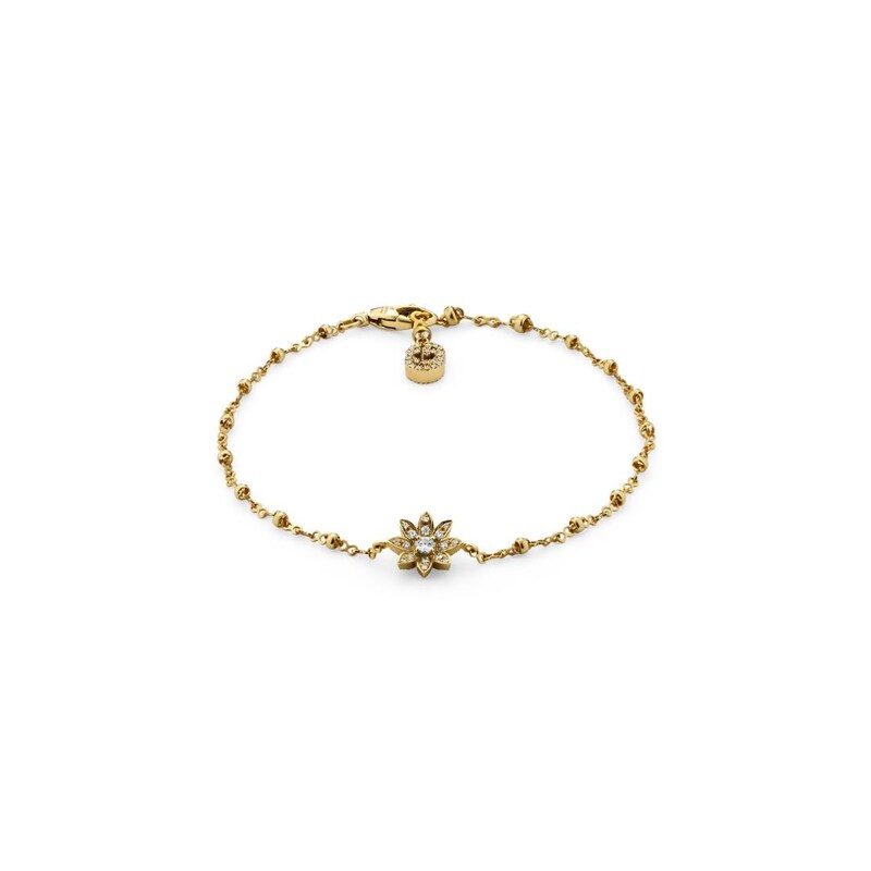 Gucci Flora 18ct Yellow Gold 7 Inch Diamond Bracelet