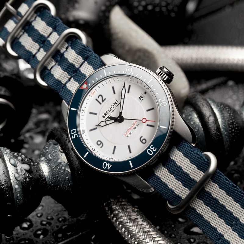 Bremont Supermarine S300 Men's Striped Strap Watch