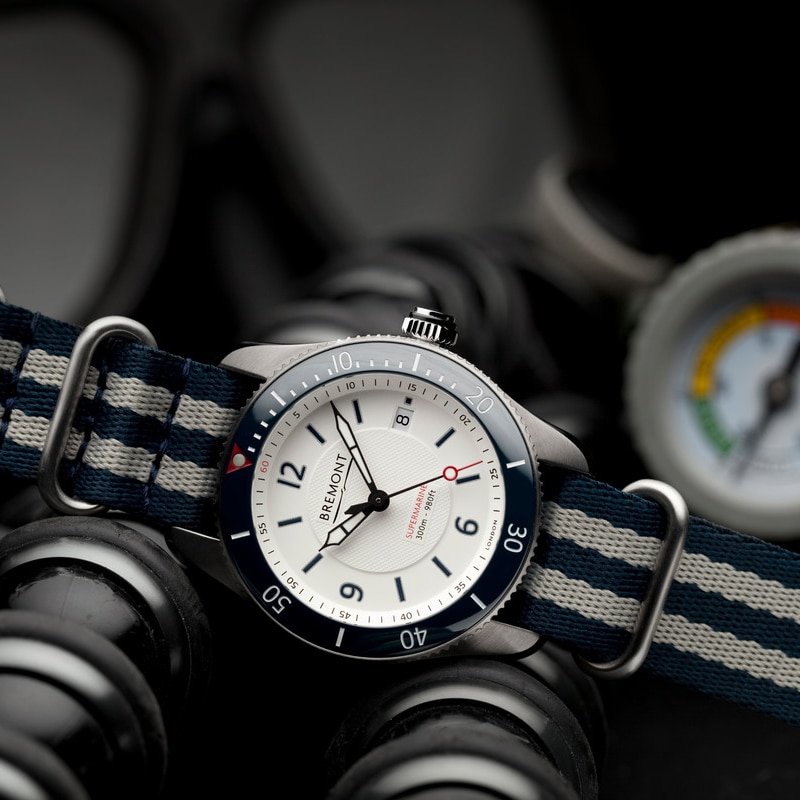 Bremont Supermarine S300 Men's Striped Strap Watch