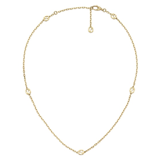 Gucci Interlocking 18ct Yellow Gold Small Necklace