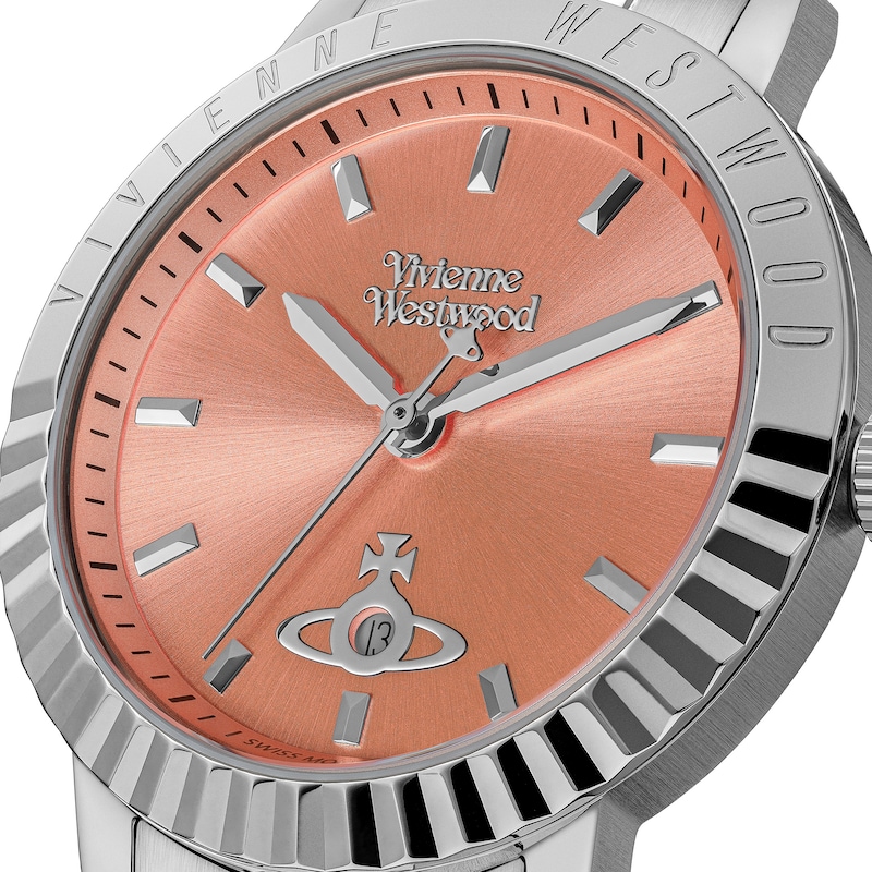 Main Image 2 of Vivienne Westwood Dulwich Quartz Coral Pink Dial & Stainless Steel Bracelet Watch