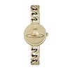 Thumbnail Image 1 of Vivienne Westwood Orb Button Gold Dial & Stainless Steel Link Chain Bracelet Watch