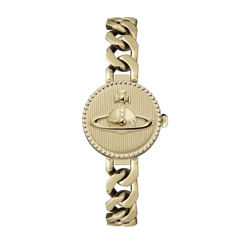 Main Image 1 of Vivienne Westwood Orb Button Gold Dial & Stainless Steel Link Chain Bracelet Watch
