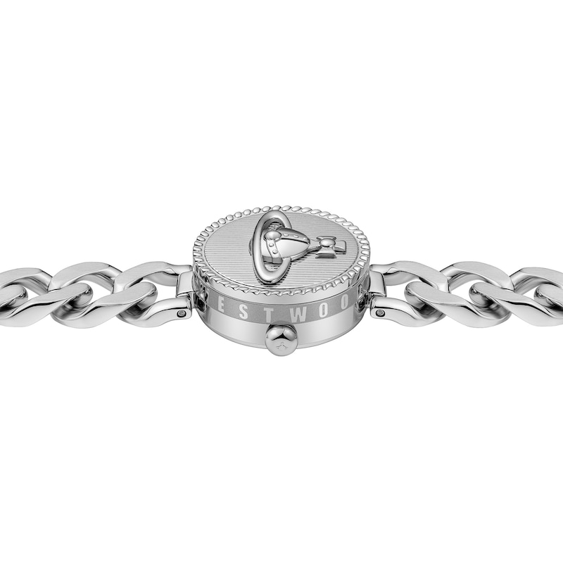 Main Image 4 of Vivienne Westwood Orb Button Womens' Silver Dial & Stainless Steel Link Chain Watch