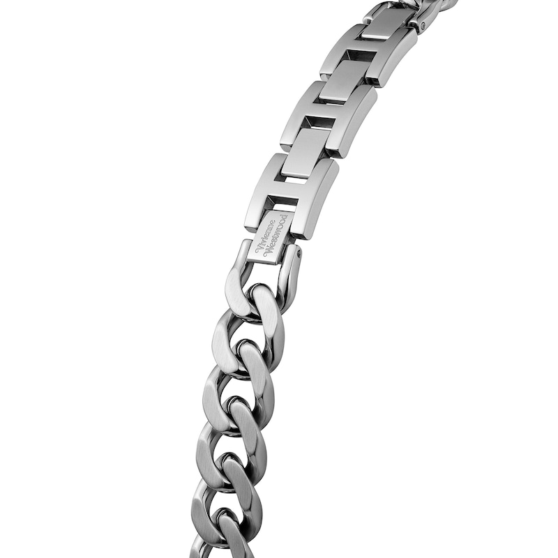 Main Image 6 of Vivienne Westwood Orb Button Womens' Silver Dial & Stainless Steel Link Chain Watch