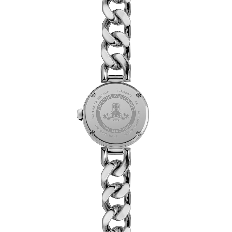 Main Image 7 of Vivienne Westwood Orb Button Womens' Silver Dial & Stainless Steel Link Chain Watch