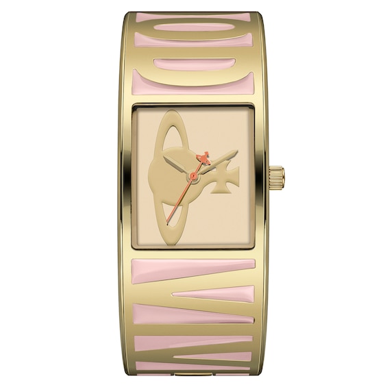 Women's Vivienne Westwood Belvoir Pink Stainless Steel Bangle Watch
