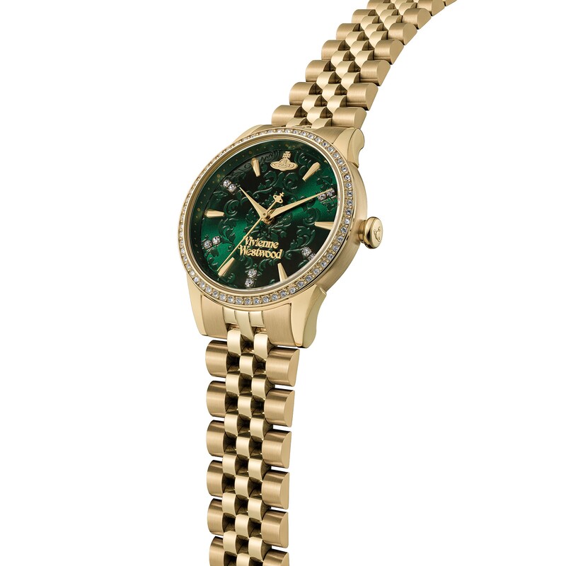 Main Image 3 of Vivienne Westwood Little Wallace Women's Green Dial & Gold Tone Bracelet Watch