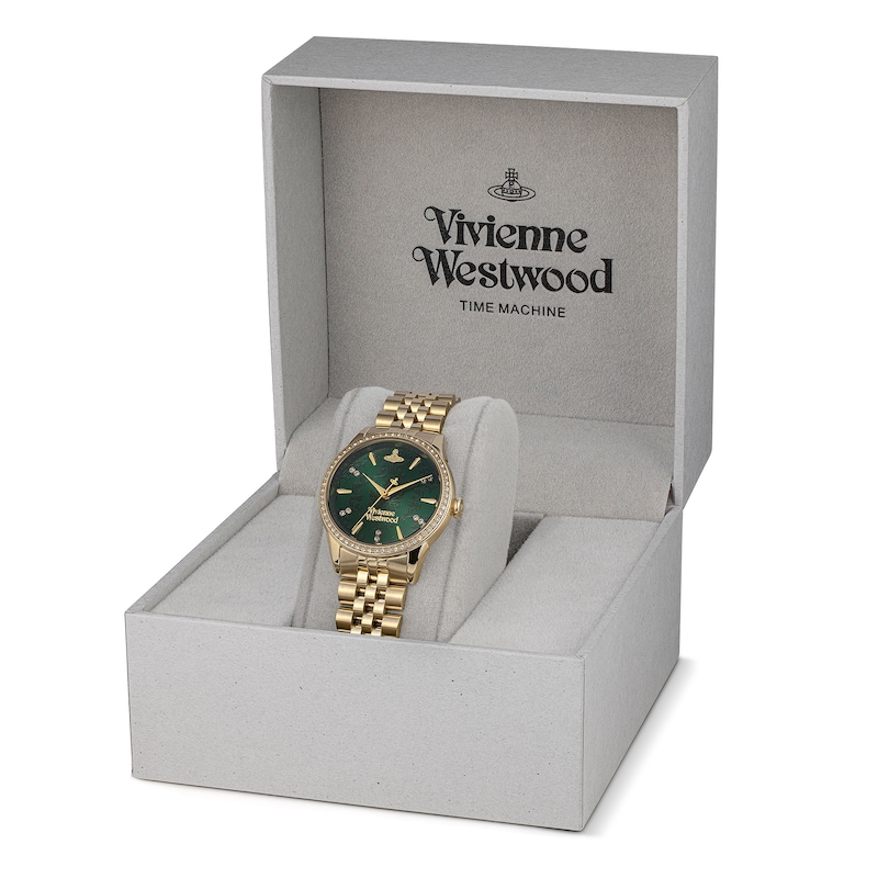 Main Image 7 of Vivienne Westwood Little Wallace Women's Green Dial & Gold Tone Bracelet Watch