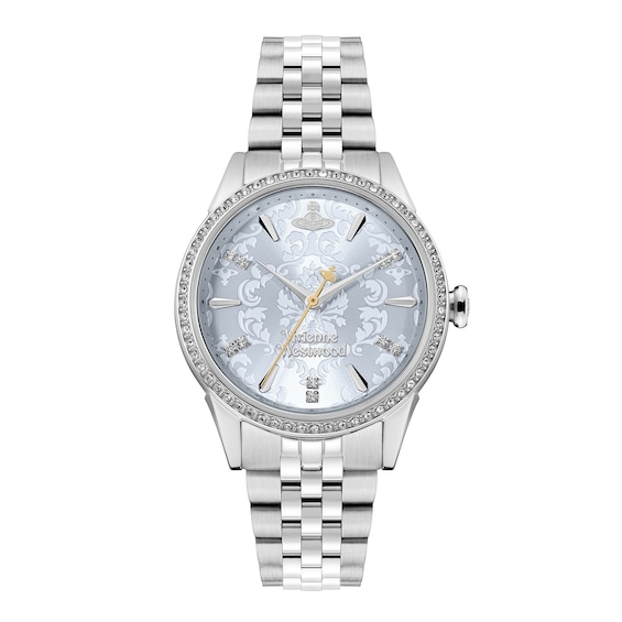 Women's Vivienne Westwood Little Wallace Pale Blue Dial & Stainless Steel Watch