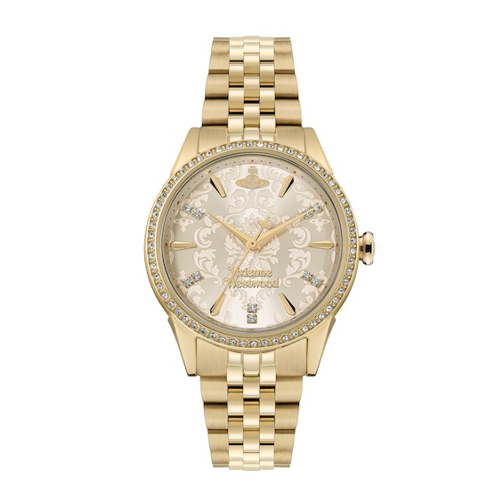 Women's Vivienne Westwood Little Wallace Champagne Gold Tone Bracelet Watch