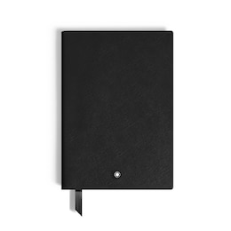 Montblanc Black Saffiano Leather & Lined Page Medium A5 Notebook