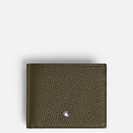 Montblanc Khaki Green Leather 6CC Wallet