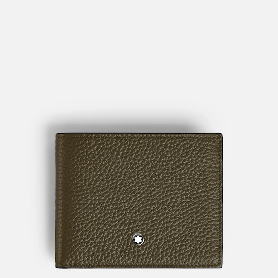 Montblanc Khaki Green Leather 6CC Wallet