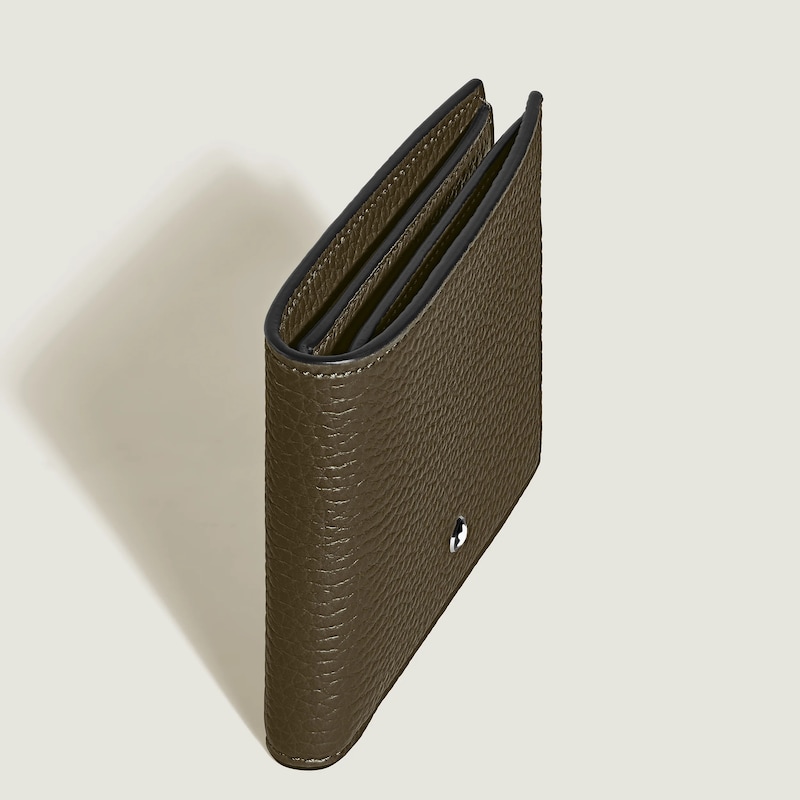 Main Image 3 of Montblanc Khaki Green Leather 6CC Wallet