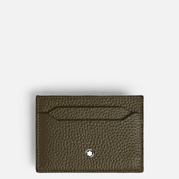 Montblanc Khaki Green Leather 6CC Card Holder