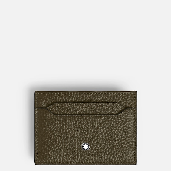 Montblanc Khaki Green Leather 6CC Card Holder