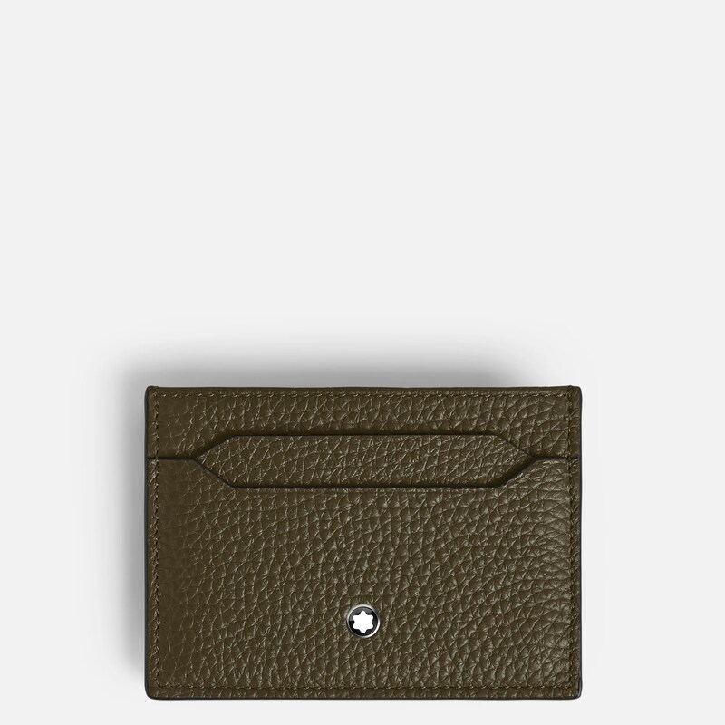 Main Image 1 of Montblanc Khaki Green Leather 6CC Card Holder