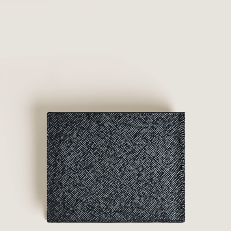 Main Image 3 of Montblanc Sartorial Blue & Black Leather 6CC Wallet
