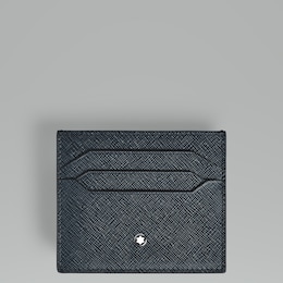 Montblanc Sartorial Blue & Black Leather 6CC Card Holder