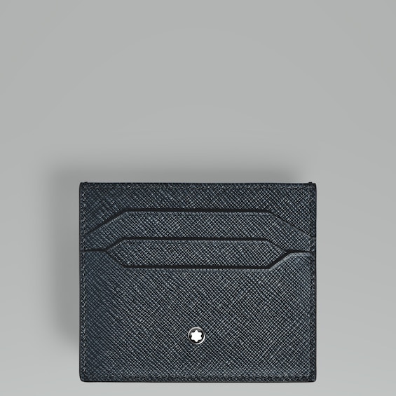 Montblanc Sartorial Blue & Black Leather 6CC Card Holder