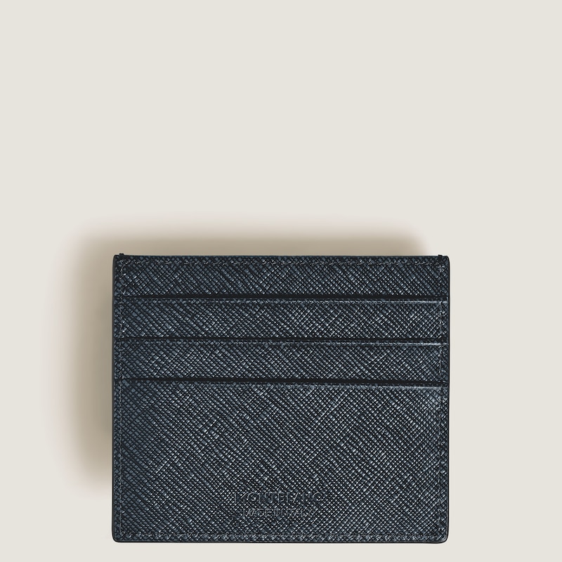 Main Image 2 of Montblanc Sartorial Blue & Black Leather 6CC Card Holder