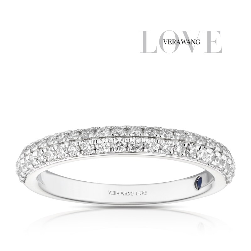 Main Image 1 of Vera Wang 18ct White Gold 0.37ct Diamond Eternity Certificated Ring