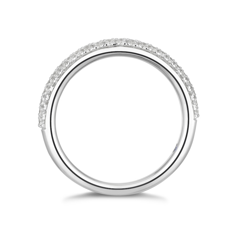 Main Image 3 of Vera Wang 18ct White Gold 0.37ct Diamond Eternity Certificated Ring