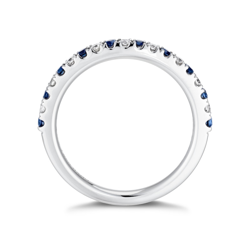 Main Image 3 of Vera Wang 18ct White Gold 0.12ct Diamond & Sapphire Eternity Certificated Ring