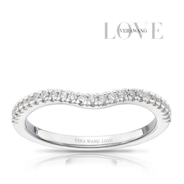 Vera Wang 18ct White Gold 0.14ct Diamond Wishbone Certificated Ring