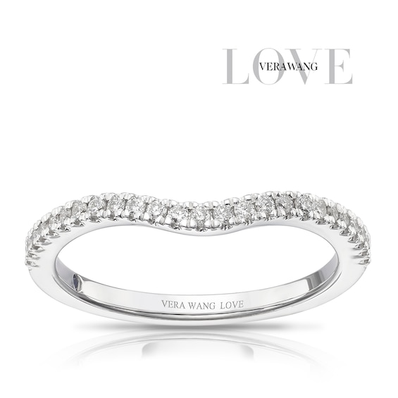 Vera Wang 18ct White Gold 0.14ct Diamond Wishbone Certificated Ring