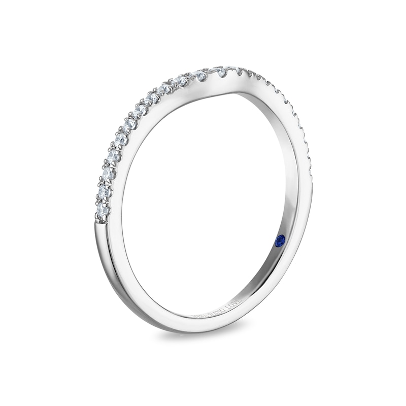 Main Image 2 of Vera Wang 18ct White Gold 0.14ct Diamond Wishbone Certificated Ring
