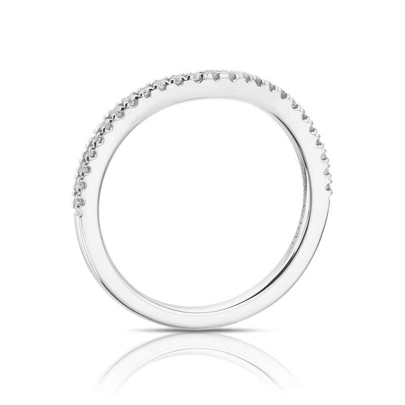 Main Image 3 of Vera Wang 18ct White Gold 0.14ct Diamond Wishbone Certificated Ring