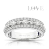 Thumbnail Image 1 of Vera Wang Platinum 0.95ct Diamond Three Row Eternity Certificated Ring