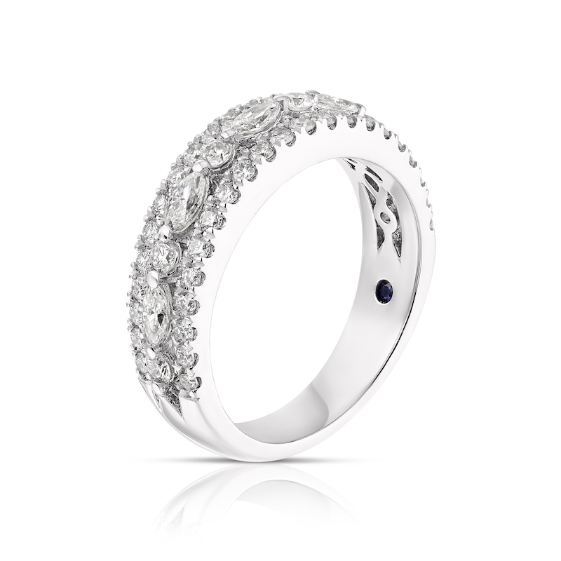 Main Image 2 of Vera Wang Platinum 0.95ct Diamond Three Row Eternity Certificated Ring