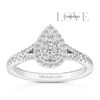 Thumbnail Image 1 of Vera Wang 18ct White Gold 0.45ct Diamond Pear Shaped Cluster Certificated Ring