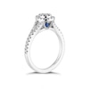 Thumbnail Image 2 of Vera Wang 18ct White Gold 0.45ct Diamond Pear Shaped Cluster Certificated Ring