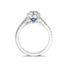 Thumbnail Image 3 of Vera Wang 18ct White Gold 0.45ct Diamond Pear Shaped Cluster Certificated Ring